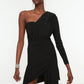 Black Draped Detailed Dress