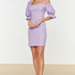 Lilac Poplin Detailed Dress