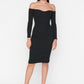 Black Heart Collar Knitted Dress