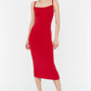 Red Collar Knitted Dress