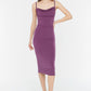 Lilac Degajeed Collar Knitted Dress