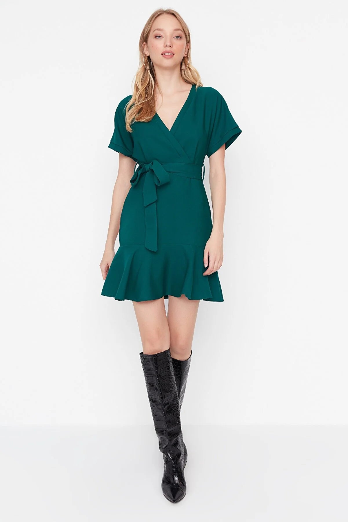 Green Belted Dress