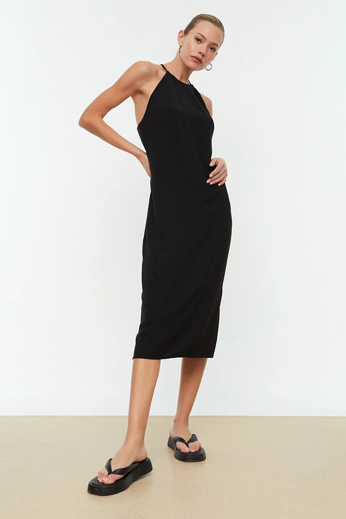 Black Halter Neck Dress
