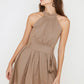 Taba Halter Neck Ruffle Dress