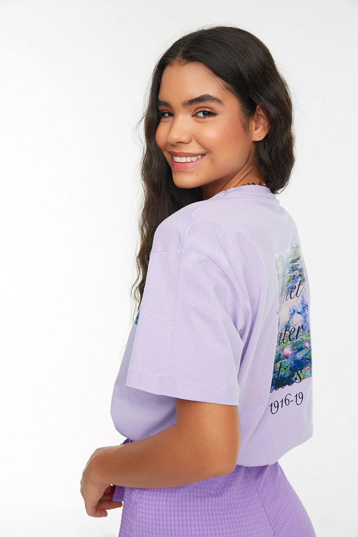 Lila Monet Licensed Printed Boyfriend Knitted T-Shirt