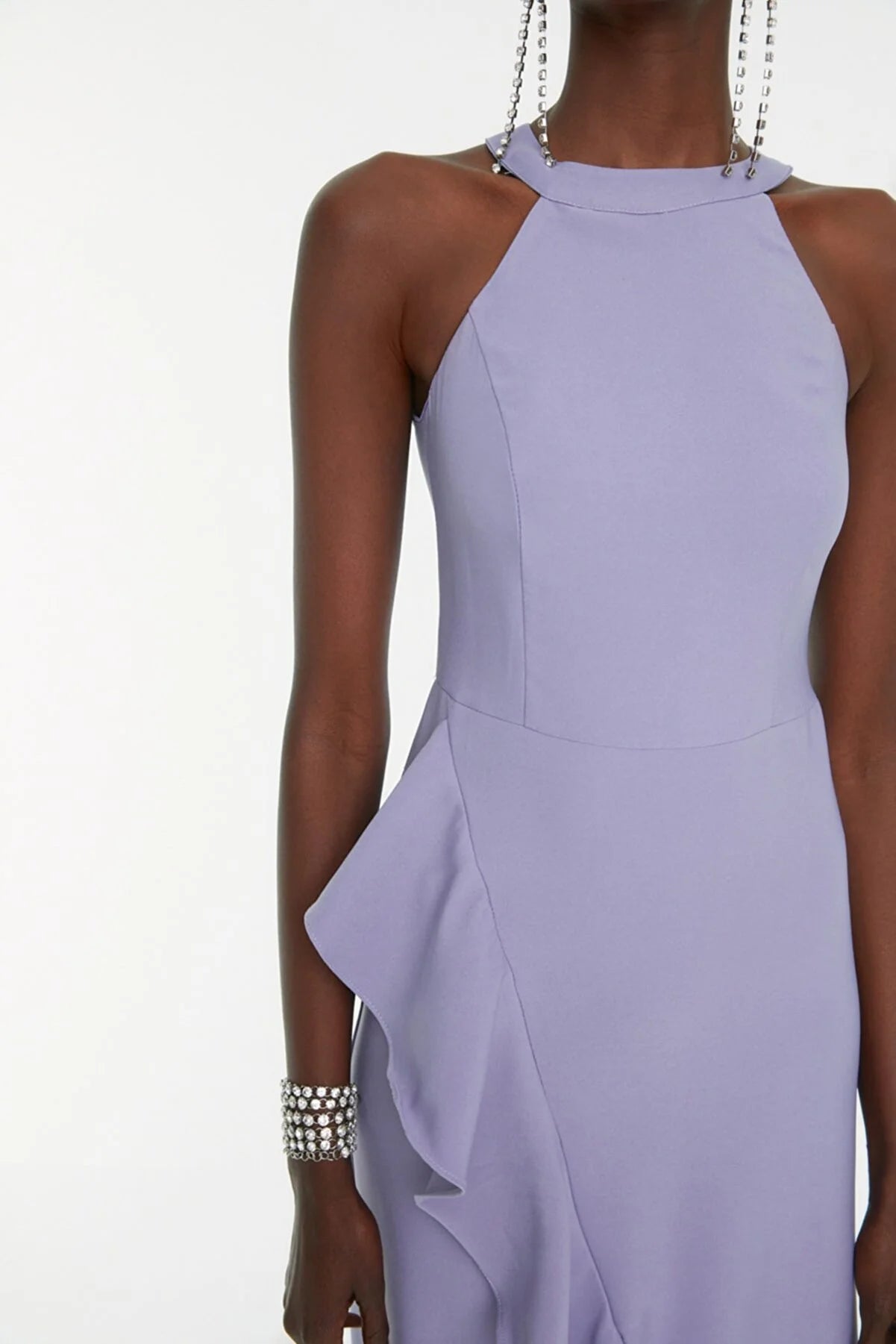 Lilac Volan Detailed Dress