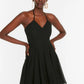 Black Strap Chiffon Dress
