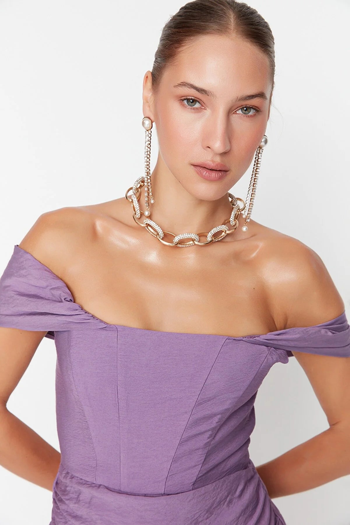 Purple Detailed Dress