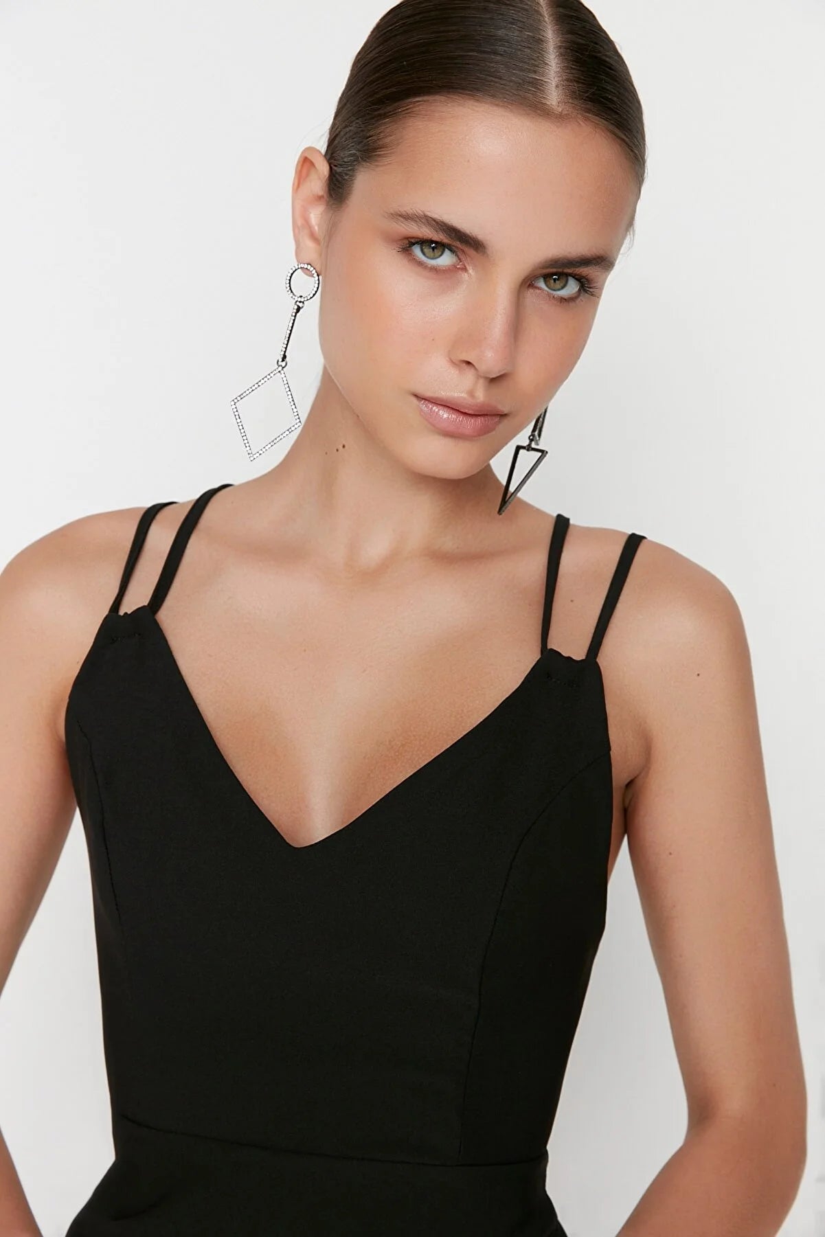 Black Back Detailed Dress