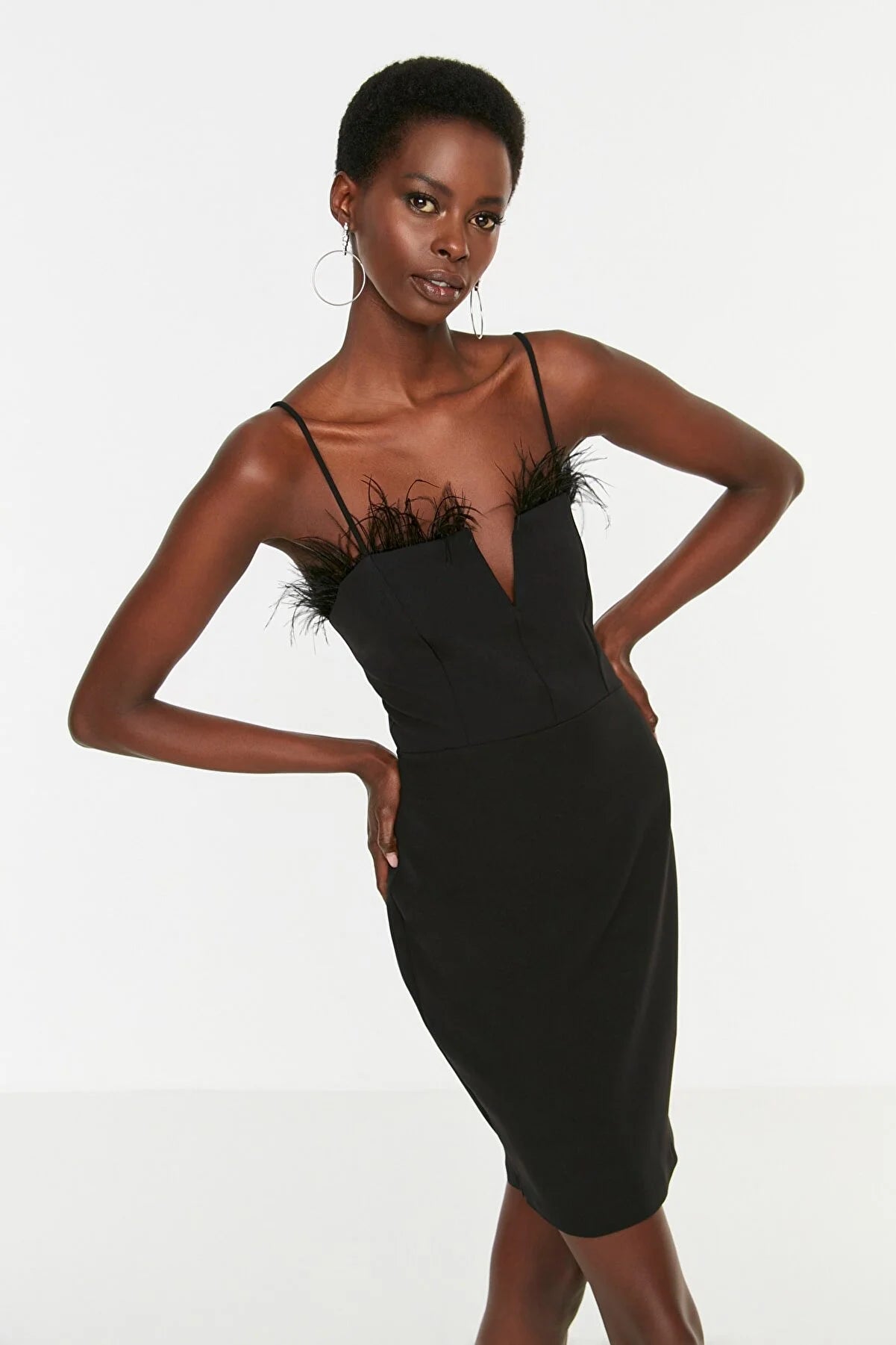 Black Otrish Detailed Dress