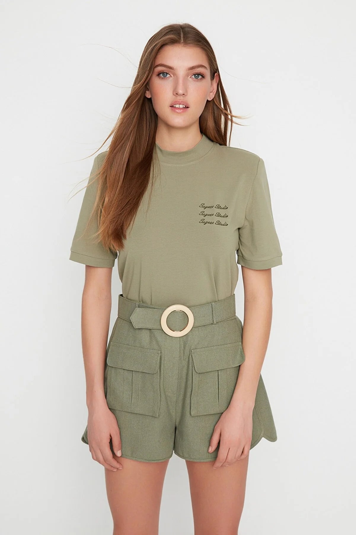 Sagaza Studio Khaki Wadding T-Shirt