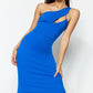Saks One Shoulder Detailed Dress