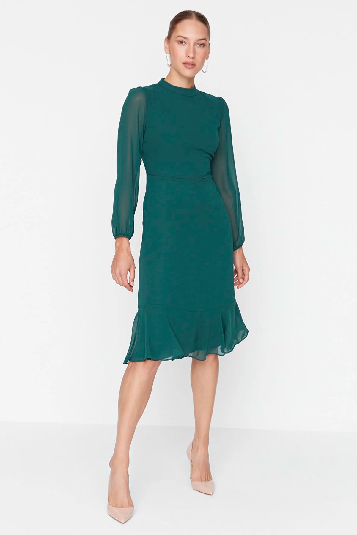 Green Ruffle Dress