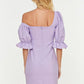 Lilac Poplin Detailed Dress