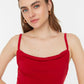 Red Collar Knitted Dress