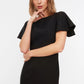 Black Ruffle Midi Dress