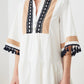 White Embroidery and Tassel Detailed Dress