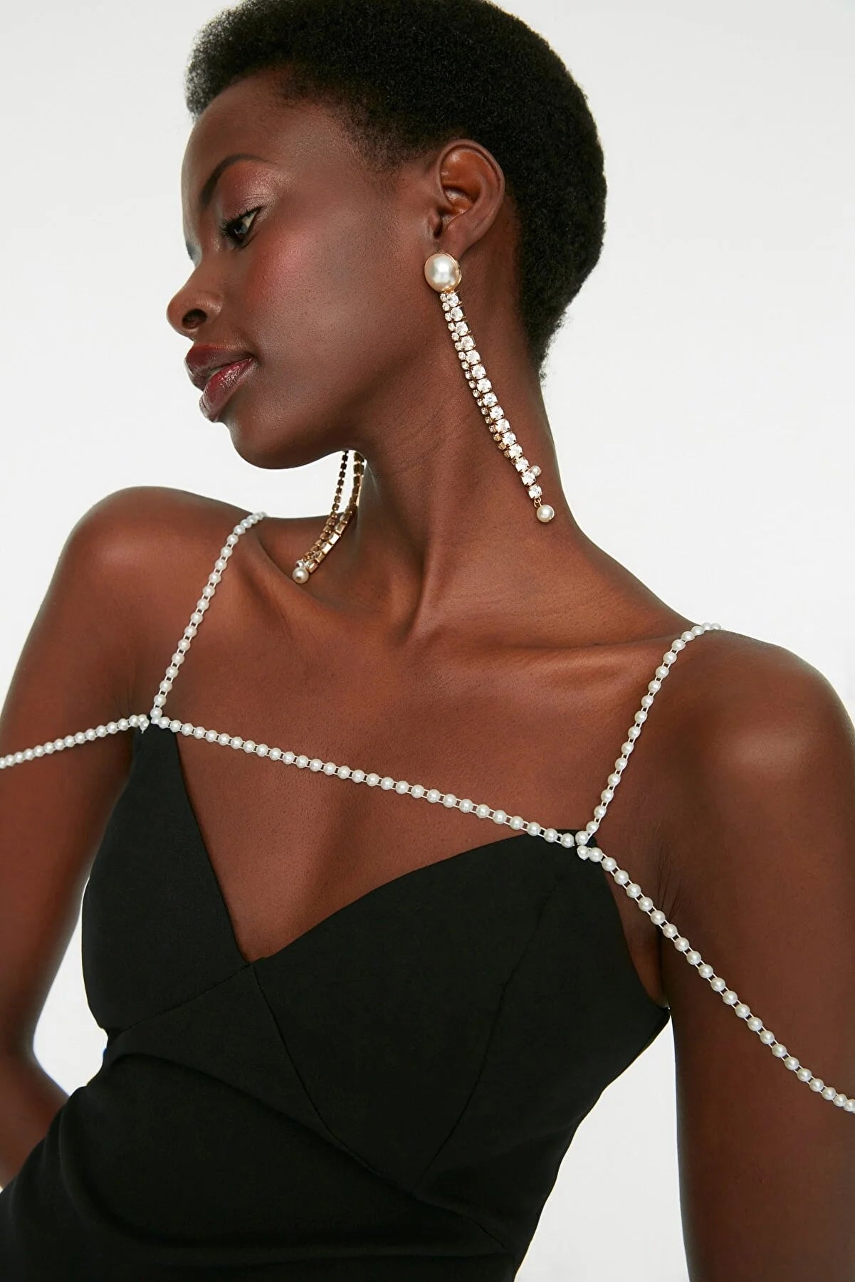 Black Strap Detailed Dress