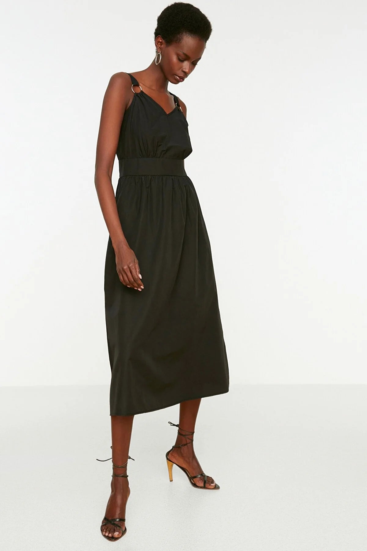 Black Strap Detailed Dress