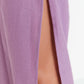 Lilac Linen Textured Slit Trousers