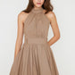 Taba Halter Neck Ruffle Dress