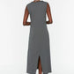 Smoked V-Neck Maxi Length Knitted Dress