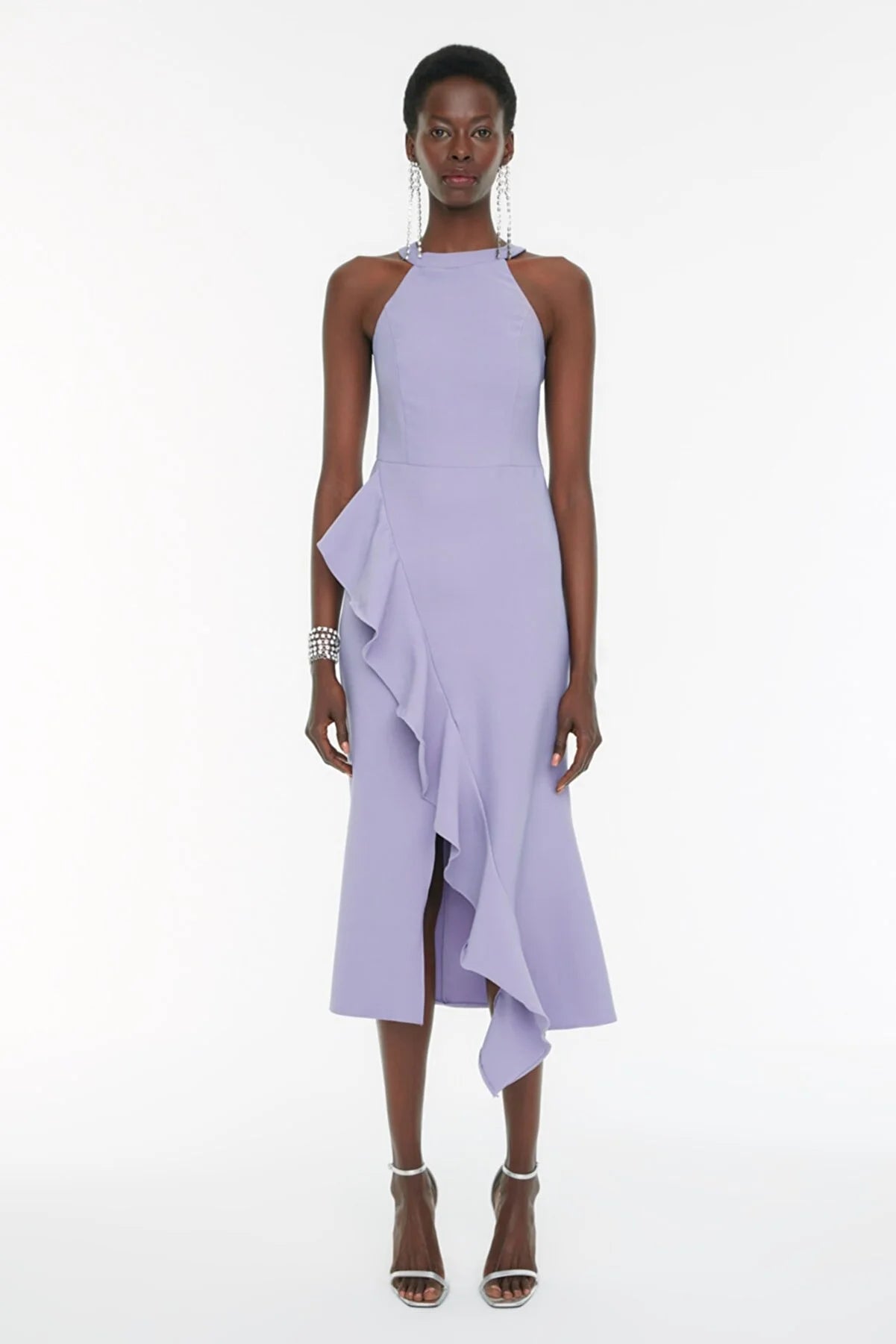 Lilac Volan Detailed Dress