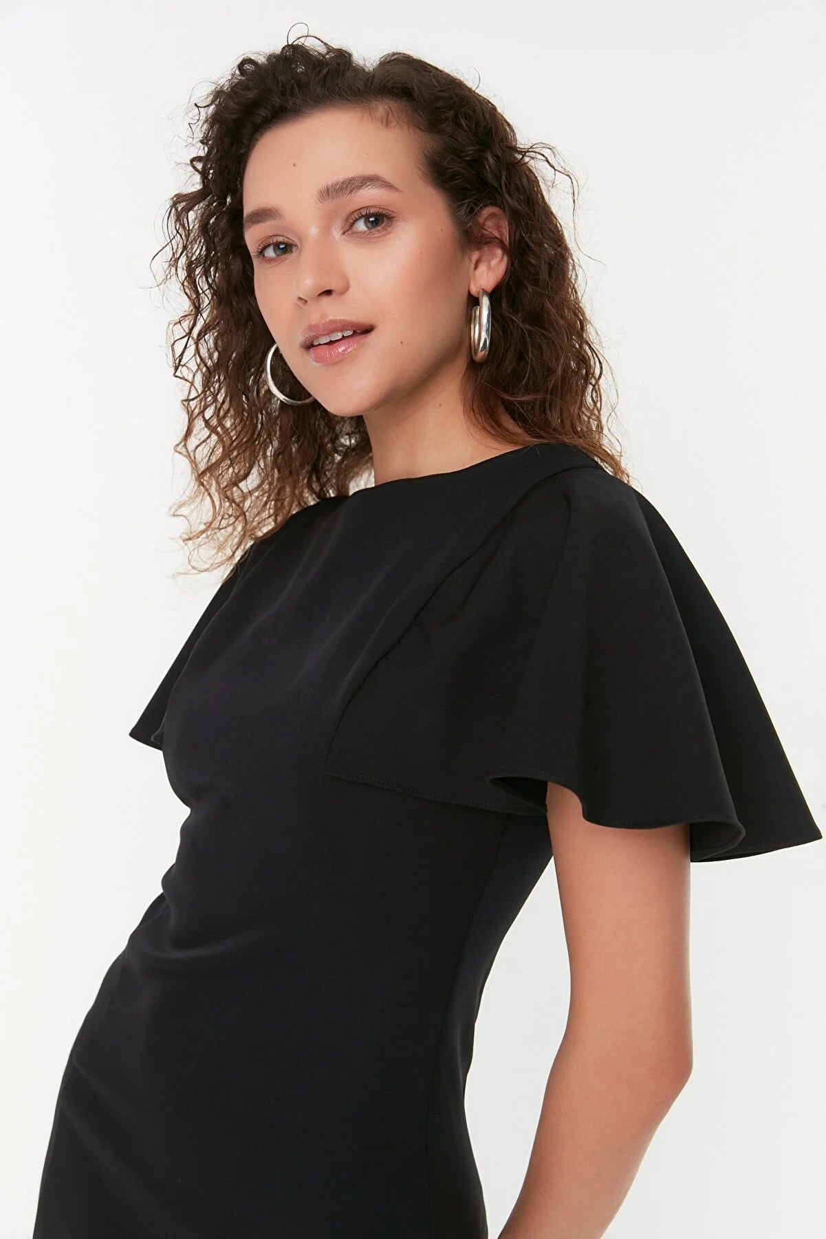 Black Sleeve Detailed Dress