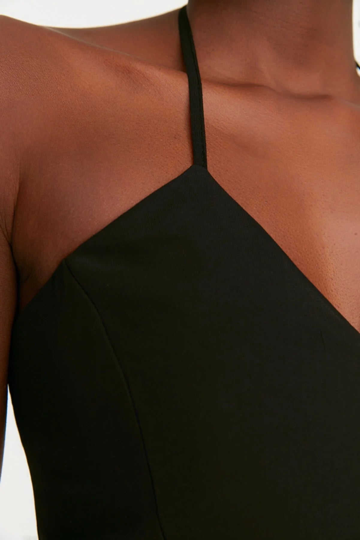 Black Strap Chiffon Dress