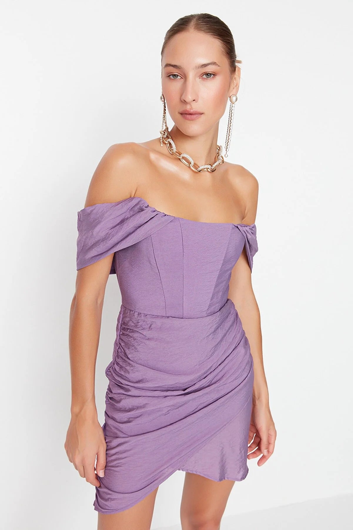 Purple Detailed Dress