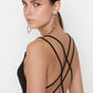 Black Back Detailed Dress