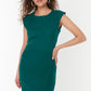 Green Slit Detailed Waistcoat Dress