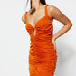 Orange Cut Out Detailed Dress