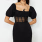 Black Waist Detailed Dress