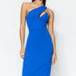 Saks One Shoulder Detailed Dress