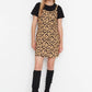 Camel Patterned Gilet Dress