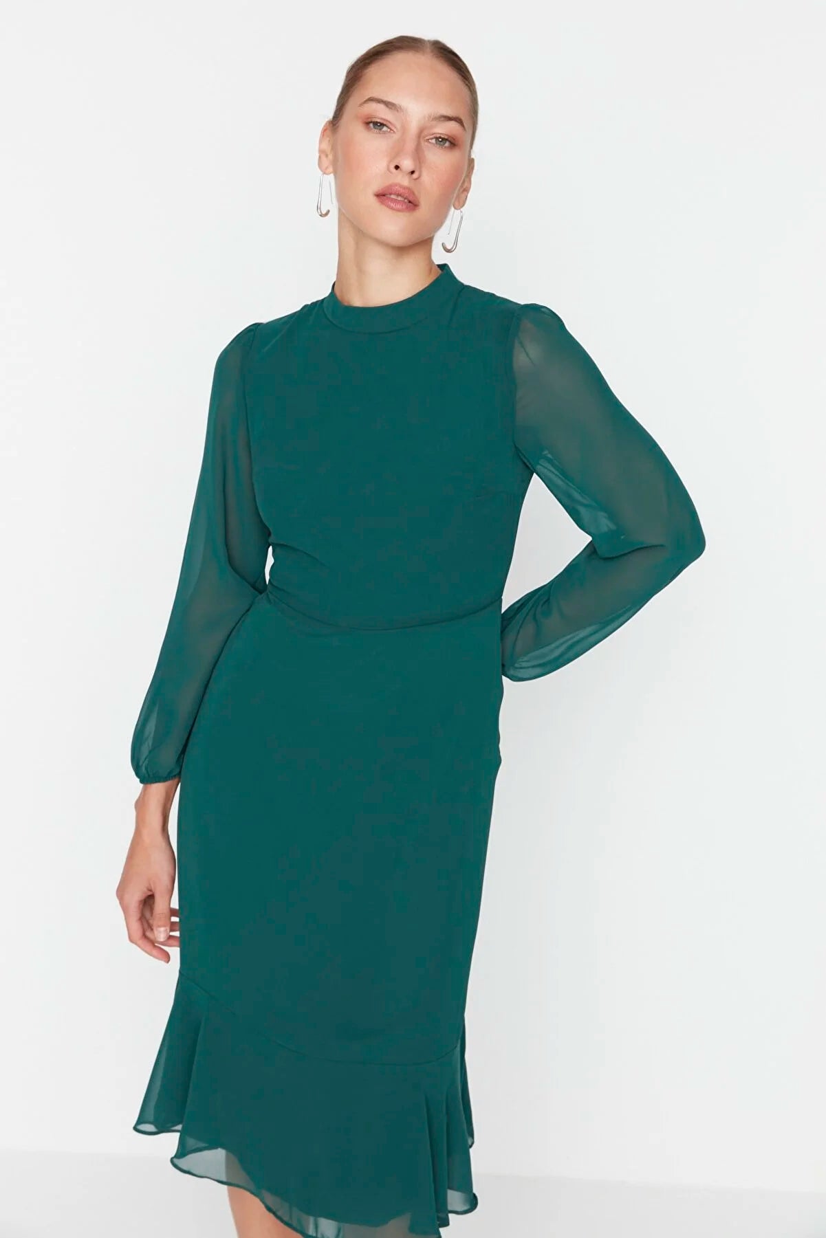 Green Ruffle Dress
