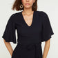 Navy Blue Belted Dress