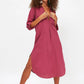 Plum Slit Detailed Beach Dress