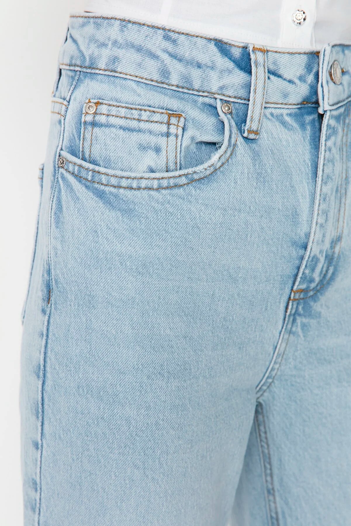 Light Blue High Waist Bootcut Jeans