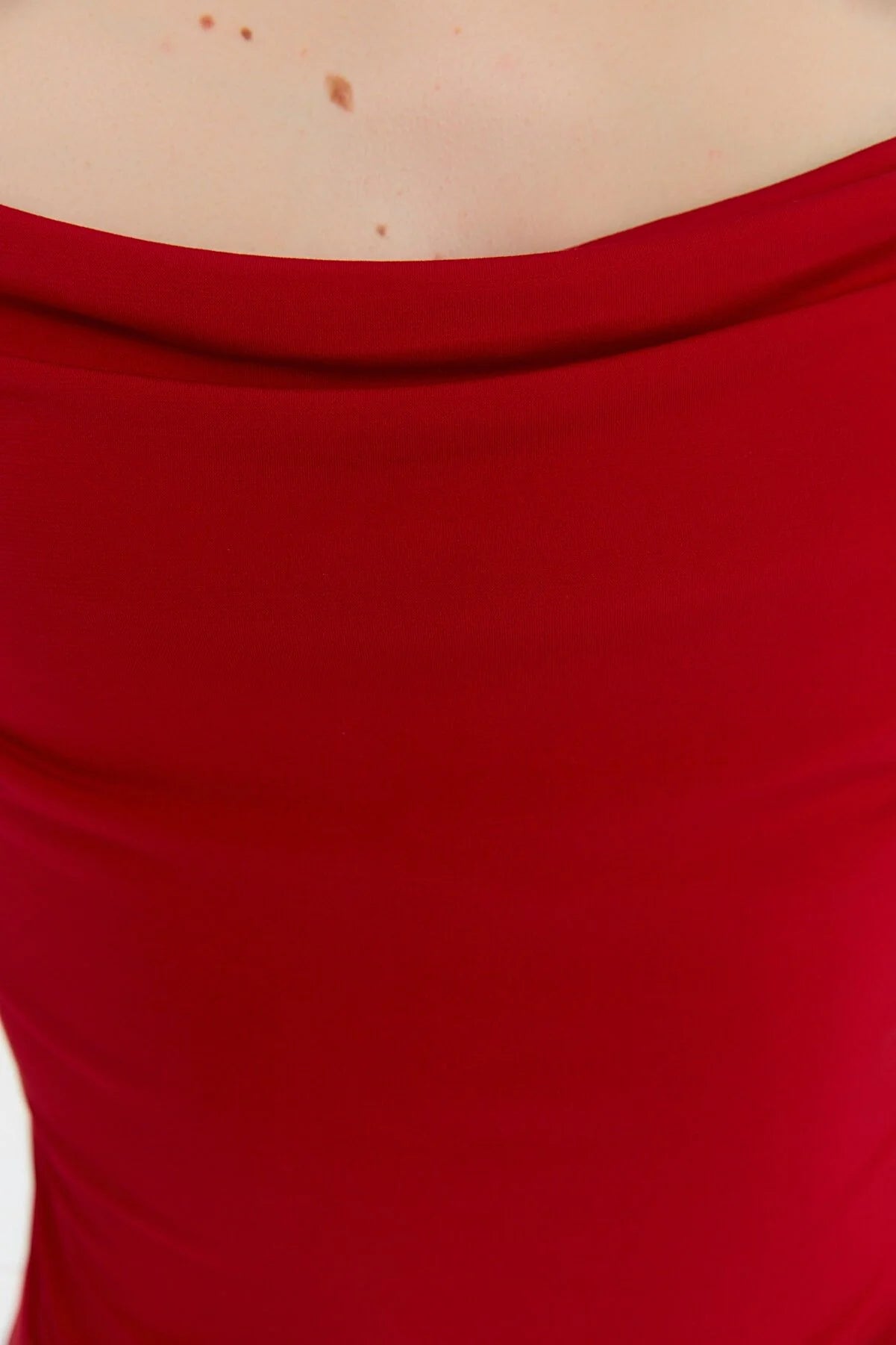 Red Collar Knitted Dress