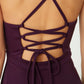 Purple Strap Knitted Dress