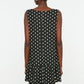 Black Ruffle Printed Ribbed Knitted Dress