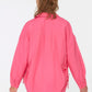 Fuchsia Pleated Woven Beach Shirt
