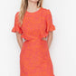 Orange Cut Out Detailed Dress