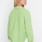 Green Pleated Woven Beach Shirt