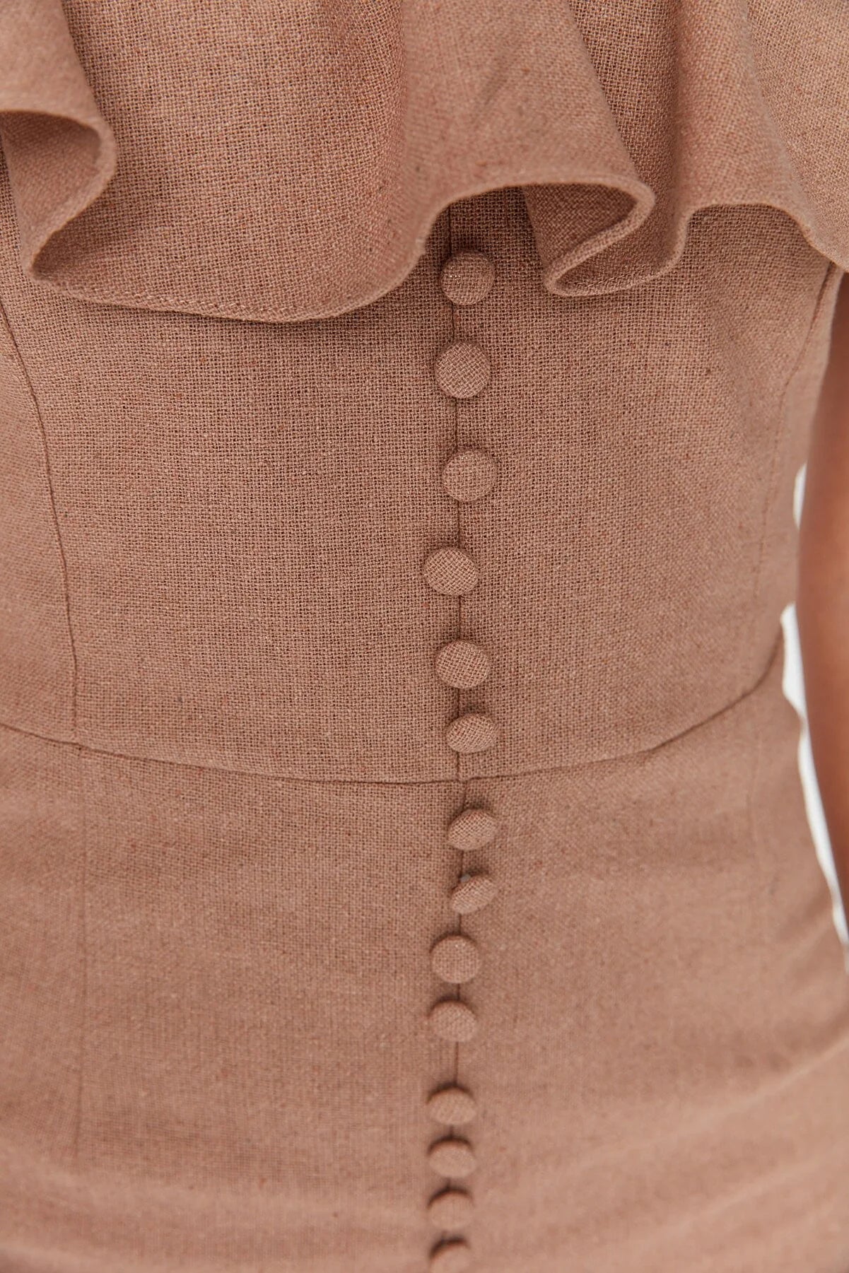 Camel Petite Frilly Dress