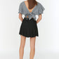 Black Skirt Look Ribbed Knitted Shorts & Bermuda