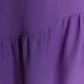 Purple Ruffle Detailed Crew Neck Cotton Woven Dress