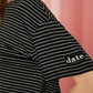 Black Striped Loose Knitted T-Shirt